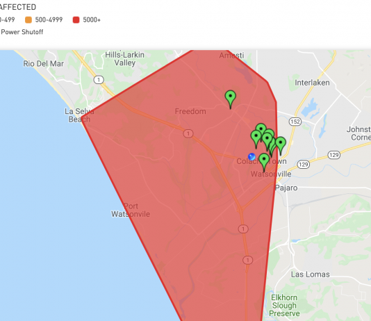More than 11,000 go without power in Watsonville