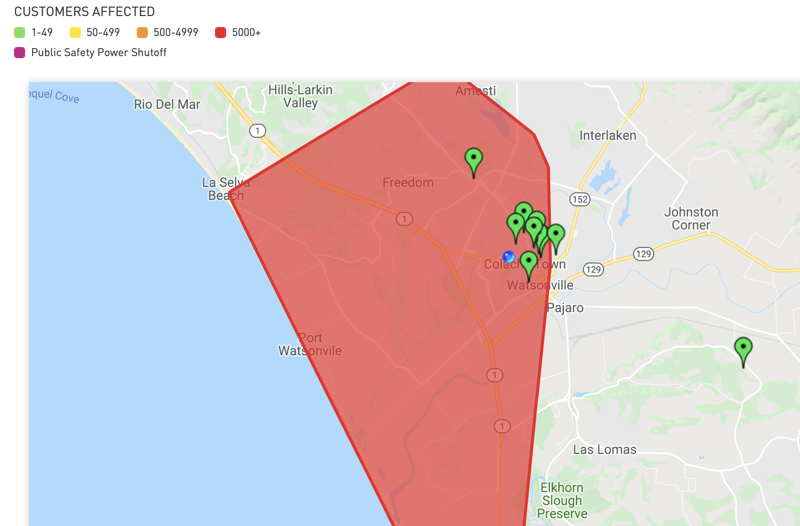 More than 11 000 go without power in Watsonville The Pajaronian