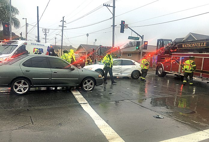 santa cruz county rain crashes