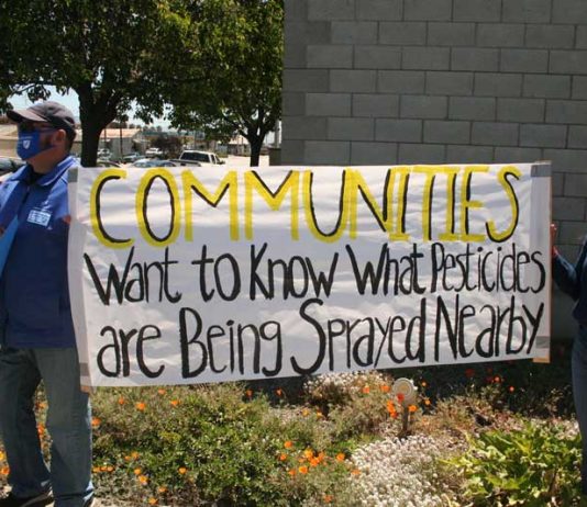 Calls mount for advance warning of pesticide spray