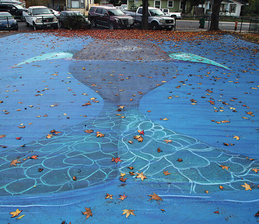 Humpback whale mural complete Watsonville mural