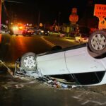 Image for display with article titled PHOTO: DUI suspect flips vehicle on East Lake Avenue