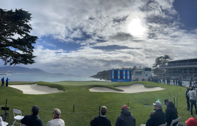 Stormy weather dissipates crowd at AT&T Pebble Beach Pro-Am