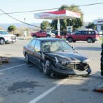 Image for display with article titled PHOTO: Vehicle sheers utility pole on Freedom Boulevard