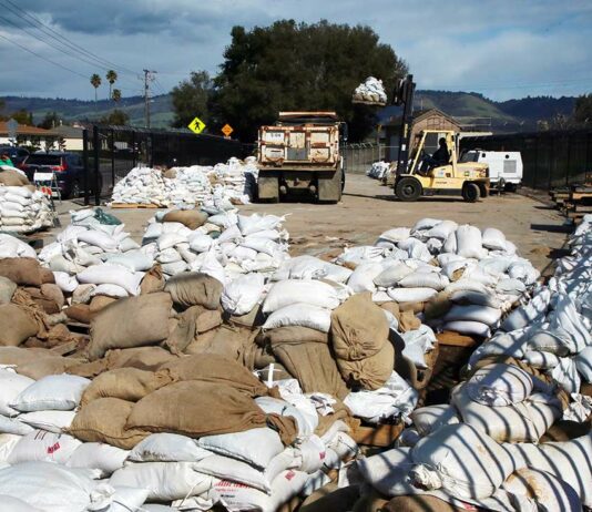 sandbags bridge street watsonville