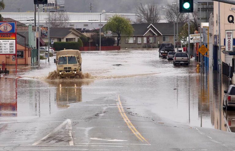 Pajaro River levee breaches; evacuations underway in flooded town