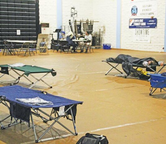 cabrillo college emergency shelter gymnasium