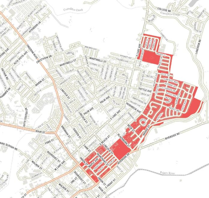 city of watsonville evacuation map