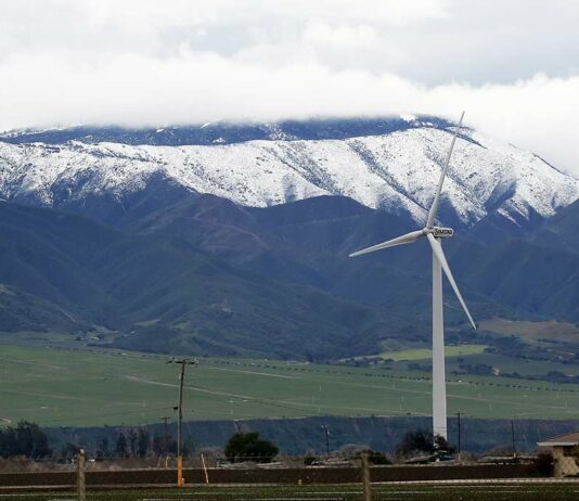 snow santa lucia mountains