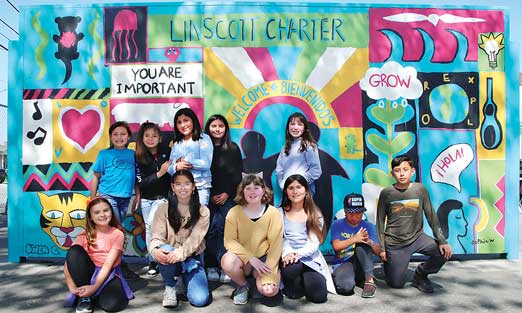 PHOTO Linscott Charter School unveils mural The Pajaronian