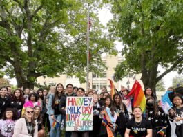 Pajaro Valley Unified School District Harvey milk day pride flag raising