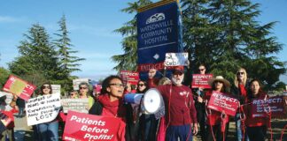 watsonville community hospital nurse rally