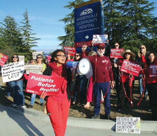 watsonville community hospital nurse rally