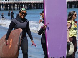 paddle out Juneteenth Cowell's beach