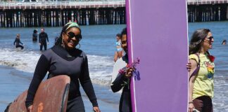 paddle out Juneteenth Cowell's beach