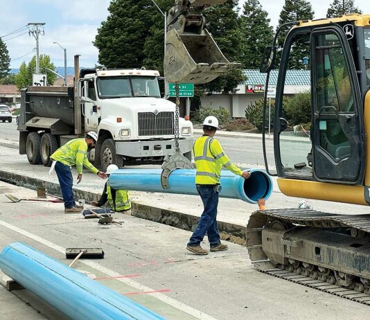 south green valley road water main work