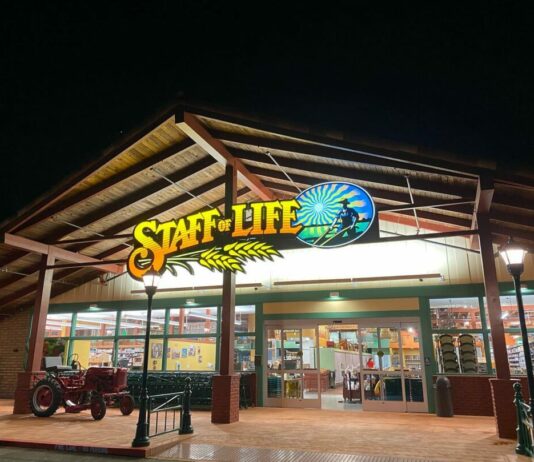 Shopping in east lake village shopping center in Watsonville california staff of life