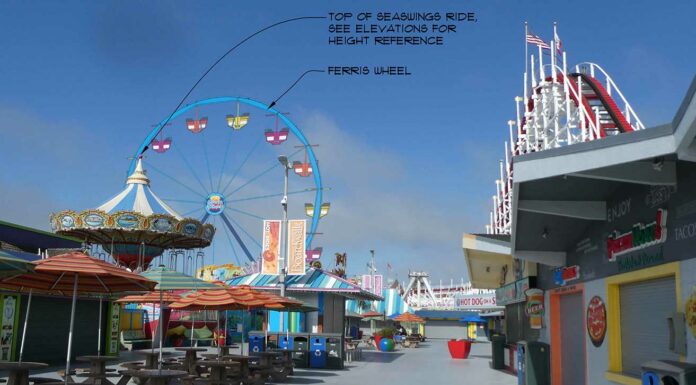 William S. Bagnall Architects ferris wheel santa cruz beach boardwalk rendering