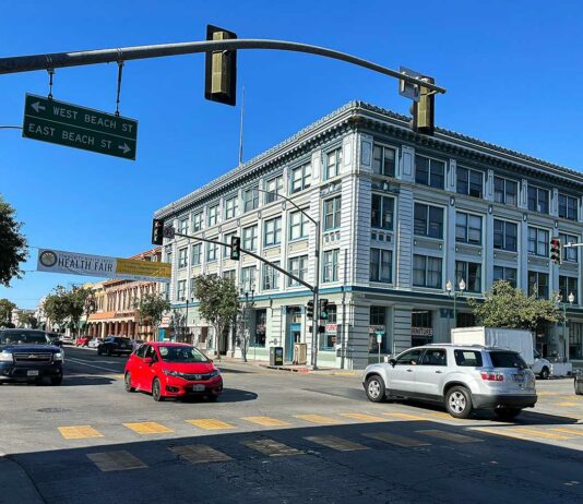 downtown watsonville main beach street intersection