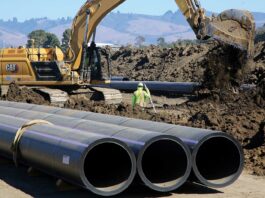 college lake water supply project pipeline construction