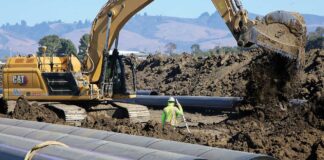 college lake water supply project pipeline construction