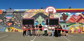 ramsay park mural ribbon cutting