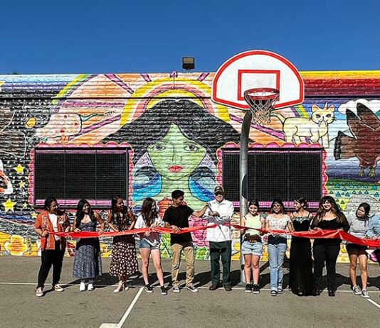 ramsay park mural ribbon cutting