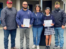 Veterans of Foreign Wars Post 1716 student teacher award