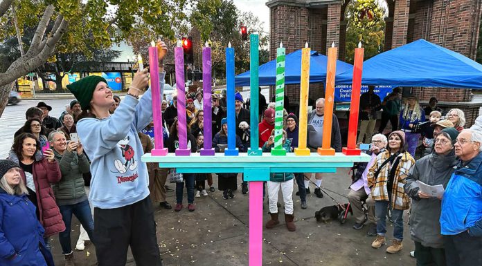 hanukkah town clock santa cruz menorah lighting