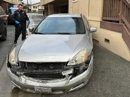 PHOTO: Stolen car recovered following chase in Watsonville stolen car chase watsonville police riverside drive