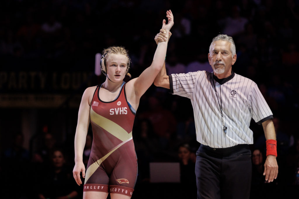 Image for display with article titled Scotts Valley’s Danica Kelley captures CIF State Wrestling title