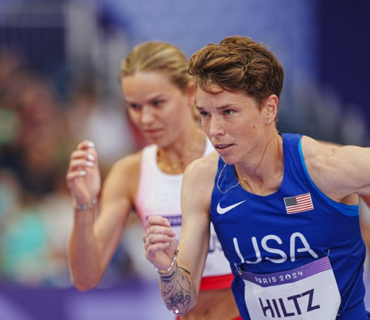 Nikki Hiltz Nikki finishes third in 1500 prelims