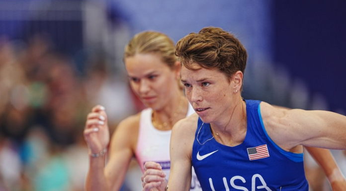 Nikki Hiltz Nikki finishes third in 1500 prelims