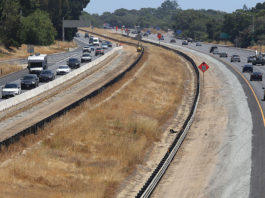 Shot from above of Highway 1