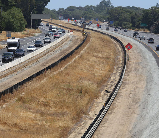 Shot from above of Highway 1