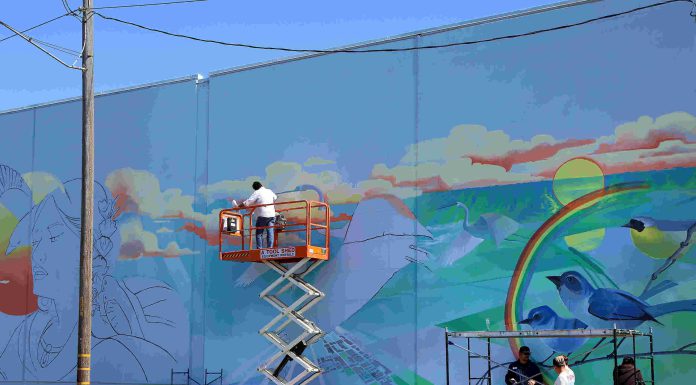 Hijos del Sol mural taking shape in Pajaro