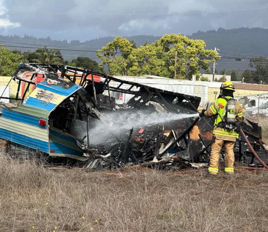 Photo story: Travel trailer burns