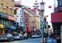 A view along Grant Street in San Francisco’s Chinatown.