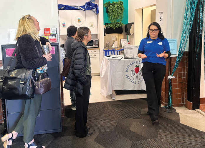 Cabrillo wellness 1 Sofia Ramirez leads a tour Monday of the new Wellness Center and Food Pantry at the Watsonville Cabrillo College Center.