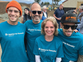 Jared (from left), Jon, Marty and Evan Fiorvich were local celebrities at the opening ceremony with the project being named after Evan.