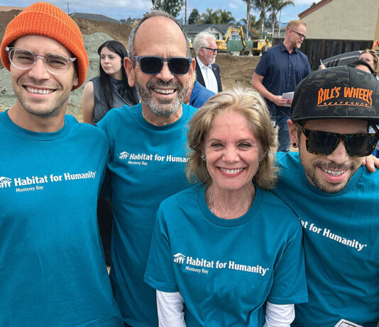 Jared (from left), Jon, Marty and Evan Fiorvich were local celebrities at the opening ceremony with the project being named after Evan.