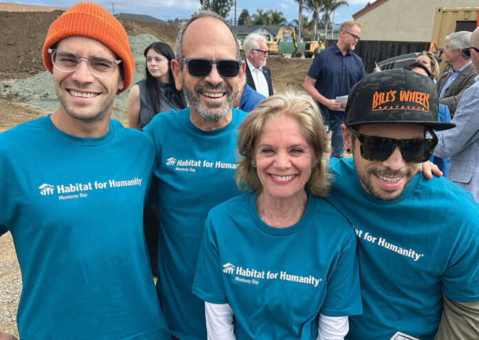 Jared (from left), Jon, Marty and Evan Fiorvich were local celebrities at the opening ceremony with the project being named after Evan.