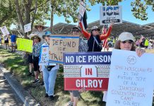 Marchers protest detention facility in Gilroy
