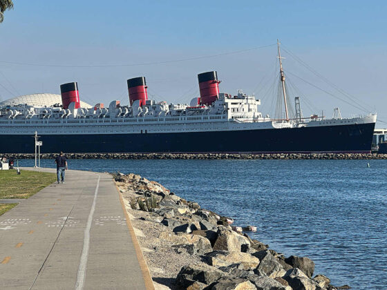 The RMS Queen Mary is docked permanently in Long Beach. The city purchased the retired British ocean liner in 1967 and it now serves as a hotel. (Tarmo Hannula/The Pajaronian)