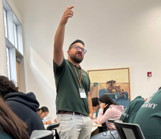 Algebra Academy teacher Nick Bugayong teaches the intricacies of math.