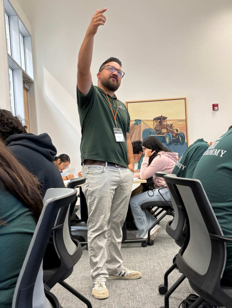 Algebra Academy teacher Nick Bugayong teaches the intricacies of math.