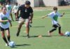Kids come out for soccer clinic
