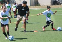 Kids come out for soccer clinic