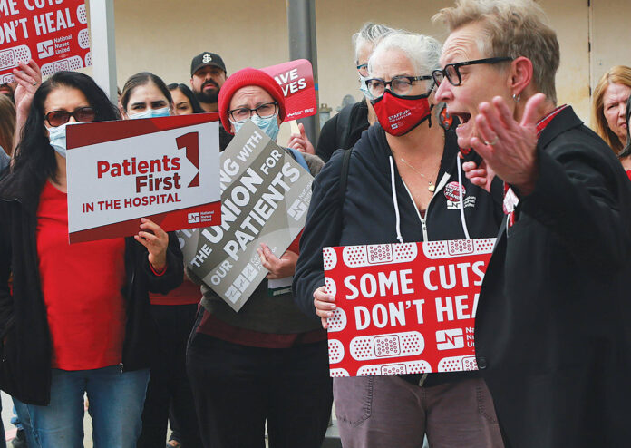Nurses picket