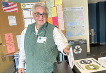 Who Got Out to Vote? Joseph Eaton drops his ballot in the box at the City of Watsonville Civic Plaza voting station on June 2. (Tarmo Hannula/Pajaronian file)